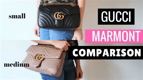 gucci marmont size in cm|Gucci Marmont small vs mini.